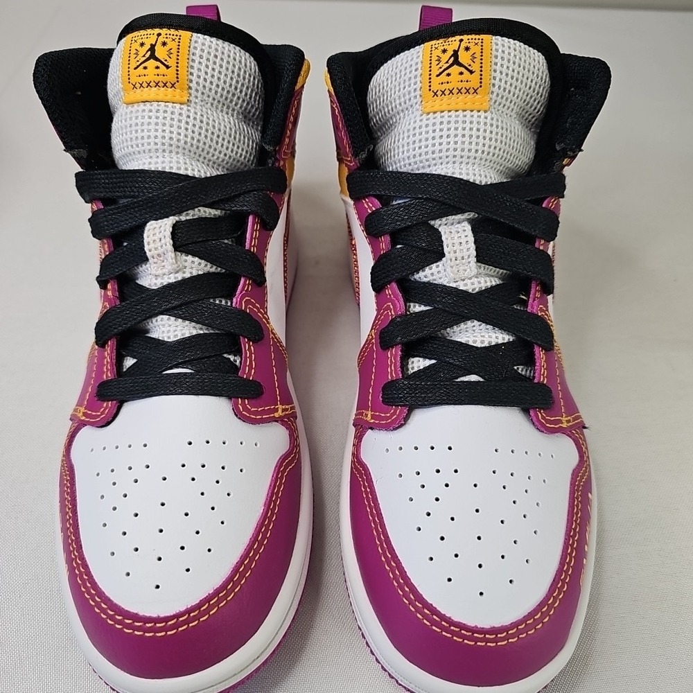3Y 4.5W Nike Air Jordan 1 Mid Dia De Los Muertos DC0499-100 New In Box - Picture 3 of 11